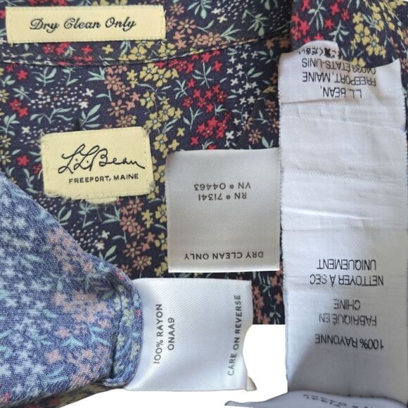 L.L. Bean Blue and Purple Sleeveless Midi Dress - Picture 3 of 10